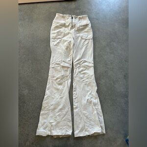 Free People White Winter Flared Pants